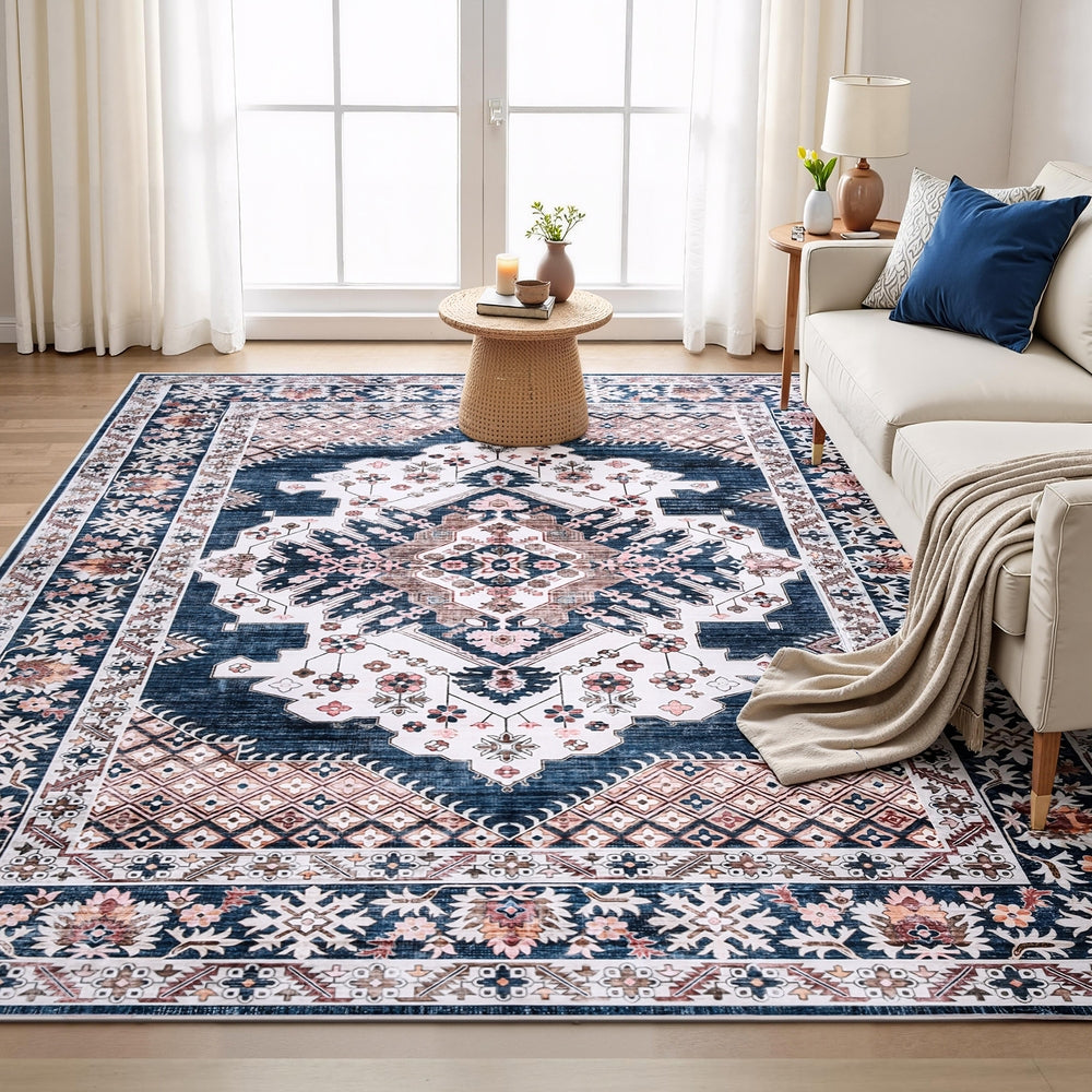 Washable Persian Style Rug | 240x340cm | Extra Large Area Carpet