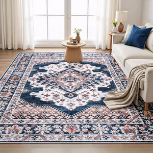 Washable Persian Style Rug | 240x340cm | Extra Large Area Carpet