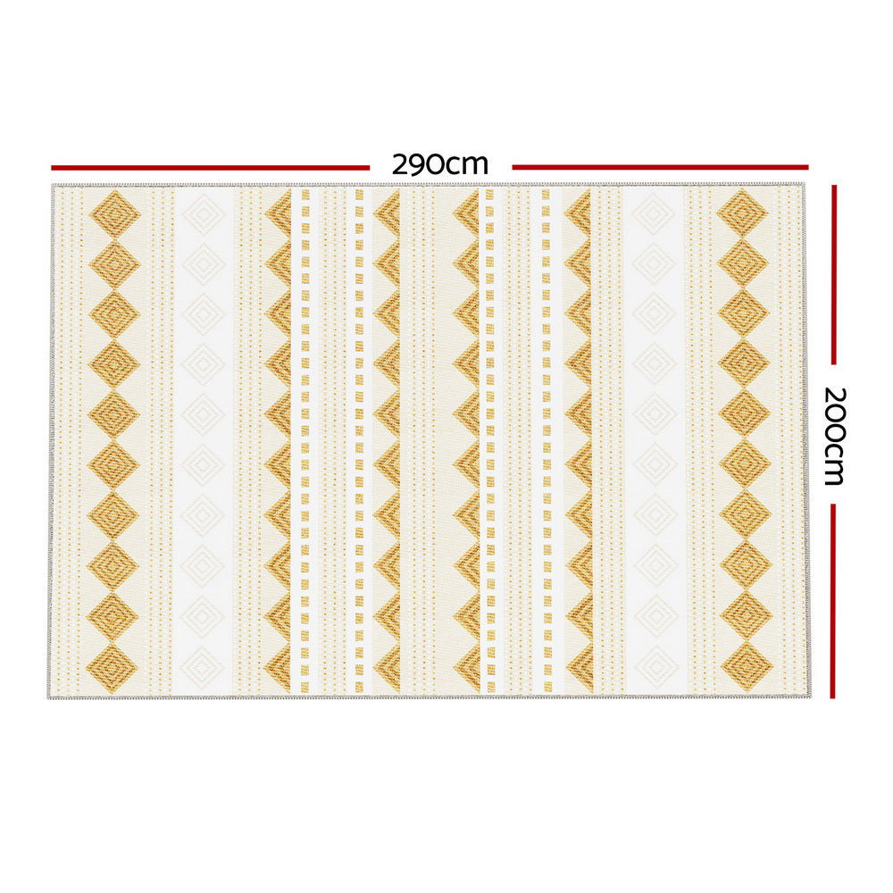 Floor Rugs | 200x290cm | Washable Area Mat | Large Carpet | Soft Short Pile Ella