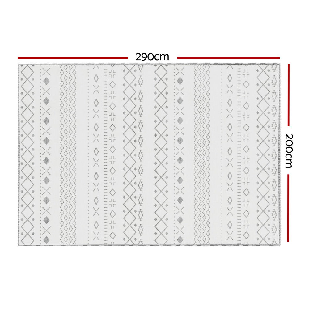 Floor Rugs | 200x290cm | Washable Area Mat | Large Carpet | Soft Short Pile Una