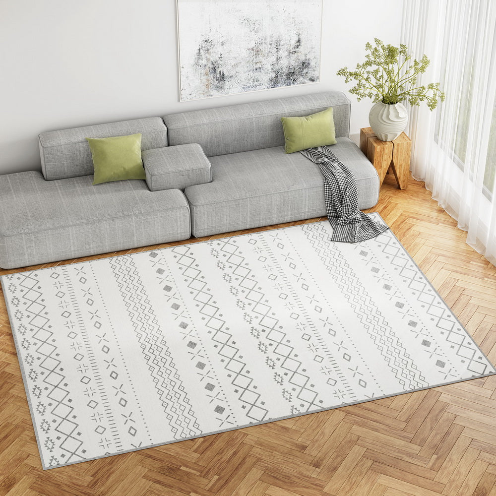 Floor Rugs | 200x290cm | Washable Area Mat | Large Carpet | Soft Short Pile Una