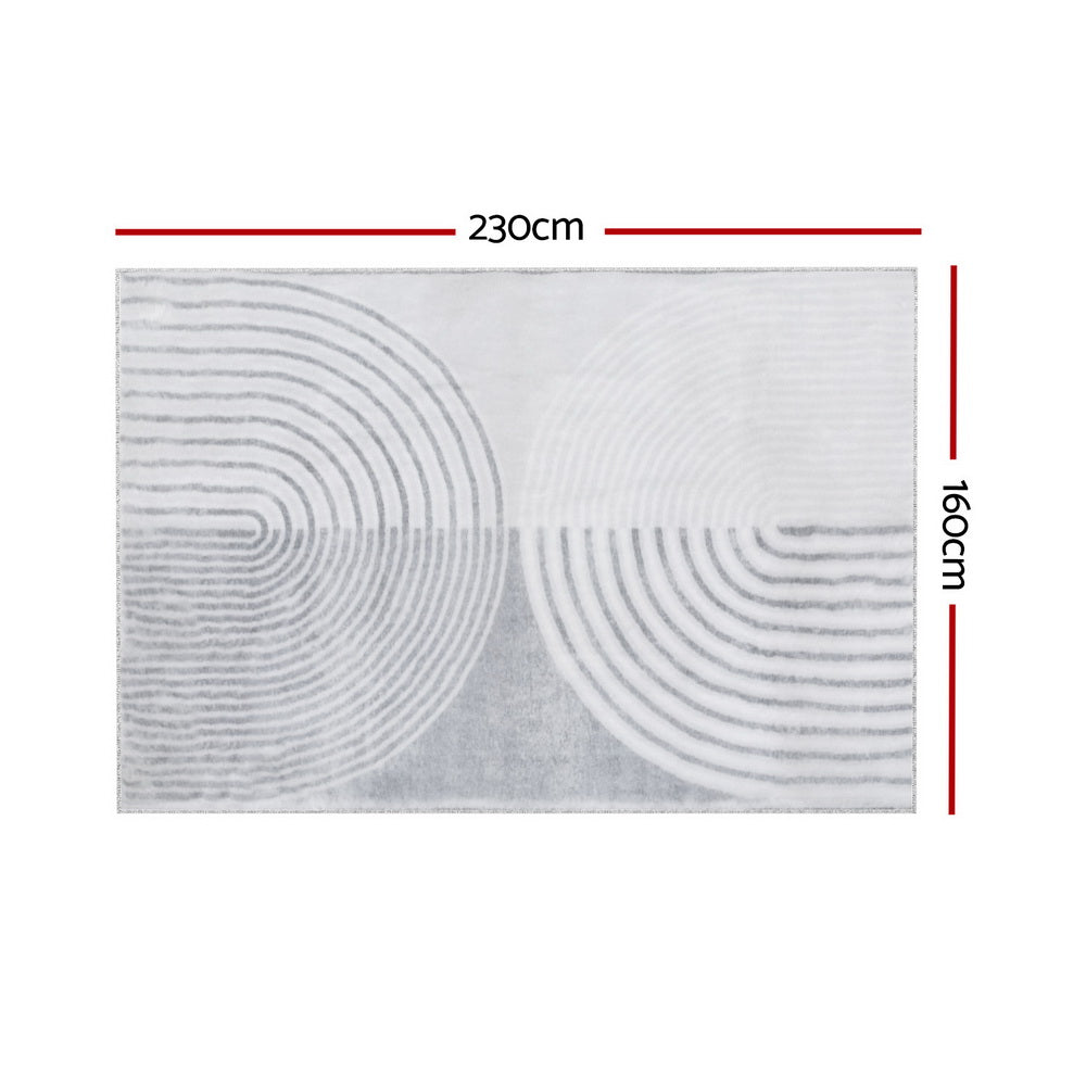 Floor Rugs | 160x230cm | Washable Area Mat | Large Carpet | Faux Rabbit Fur Cyril