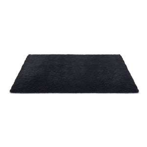 Plush Shaggy Rug | 140x200cm | Living Room Bedroom | Black