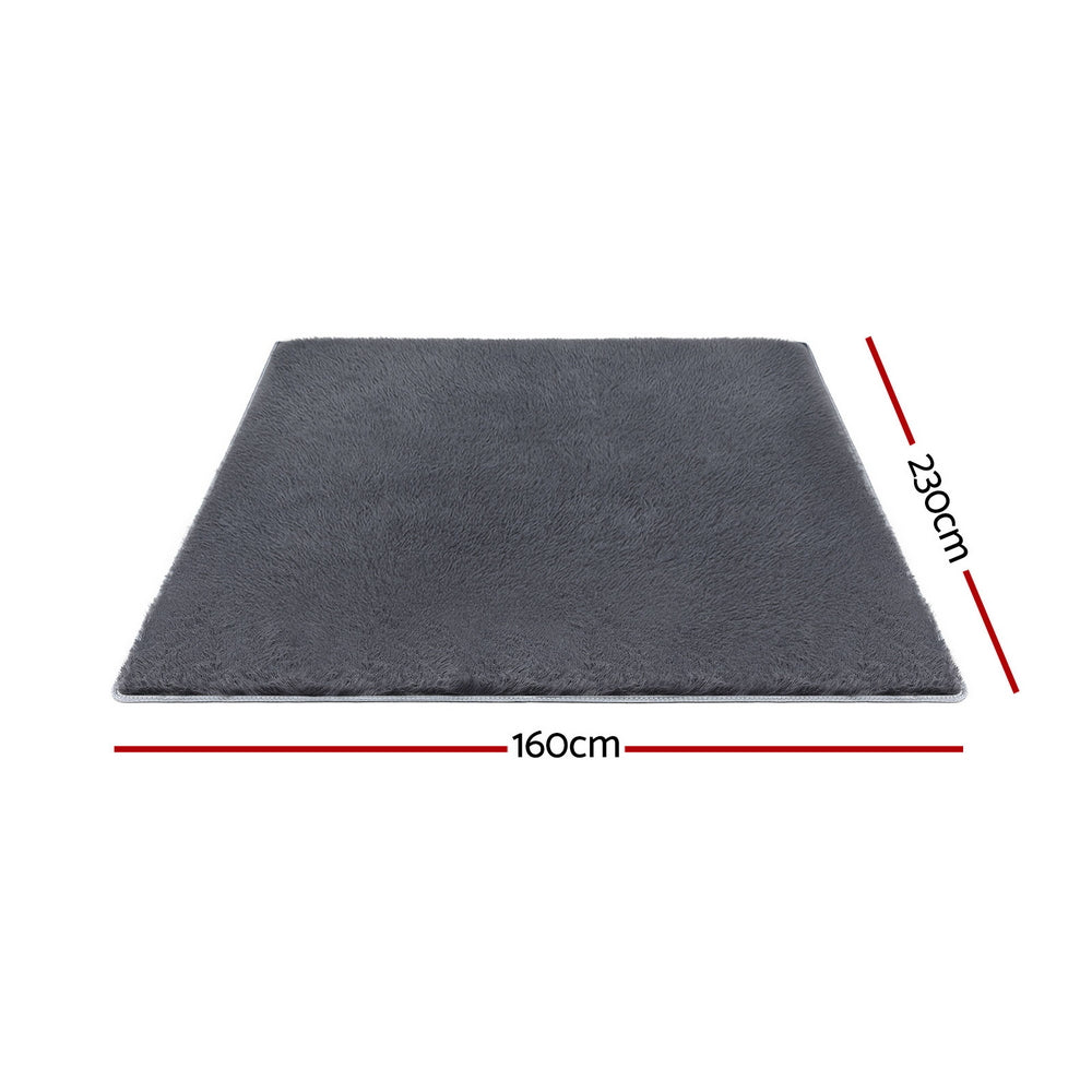 Shaggy Area Rug | 160x230cm | Plush Pile | Grey
