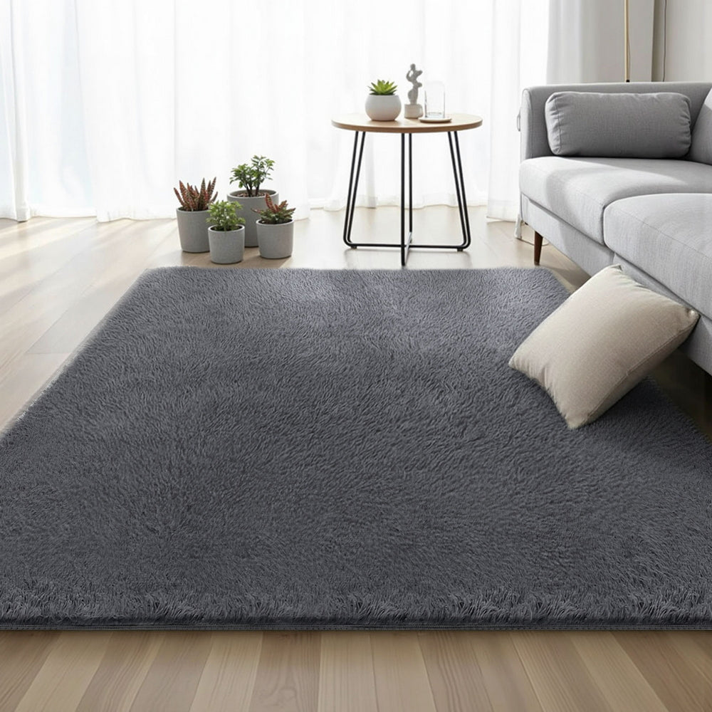 Shaggy Area Rug | 160x230cm | Plush Pile | Grey