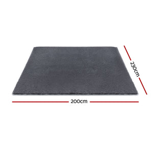Shaggy Floor Rug | 200x230cm | Living Room Bedroom | Grey