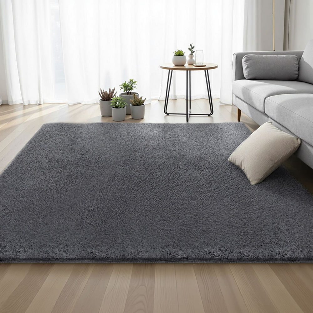 Shaggy Floor Rug | 200x230cm | Living Room Bedroom | Grey