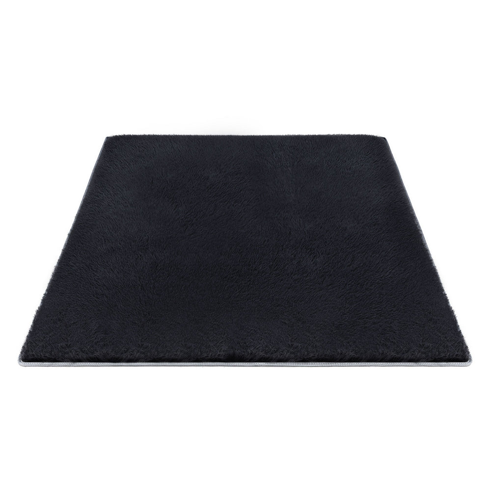 Oversized Shaggy Rug | 200x290cm | Plush Pile | Black