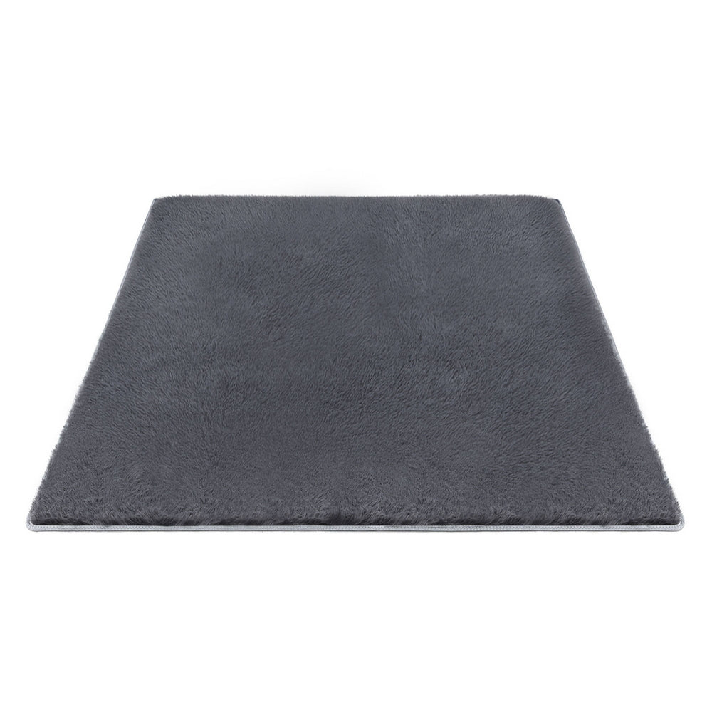 Extra Large Shag Rug | 200x290cm | Plush Carpet | Grey