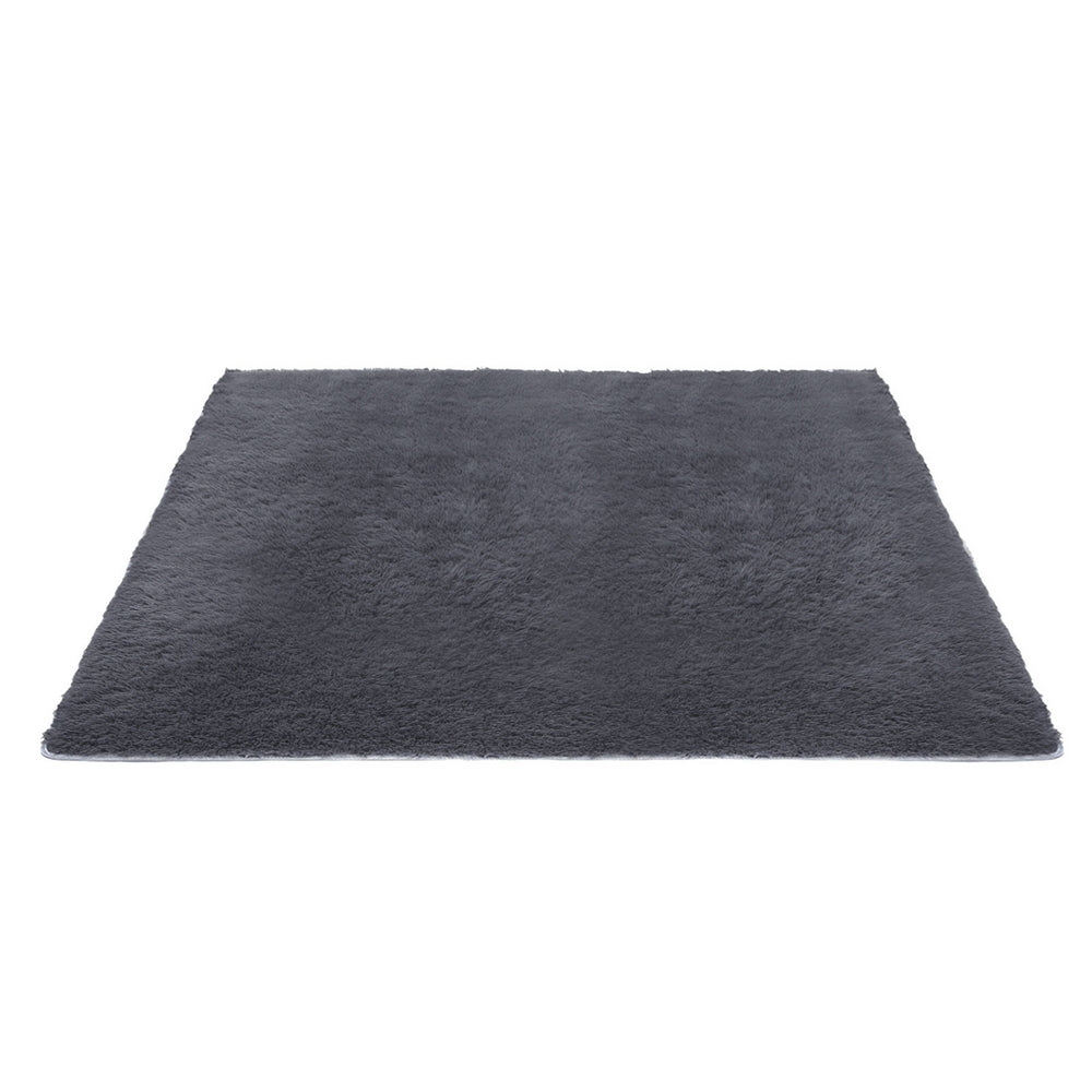 Extra Large Shag Rug | 200x290cm | Plush Carpet | Grey