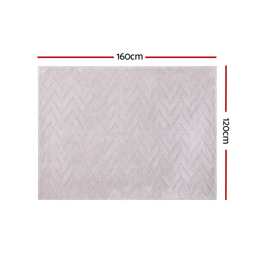 Floor Rugs | 120x160cm | Washable Area Mat | Large Carpet | Microfiber Ripple