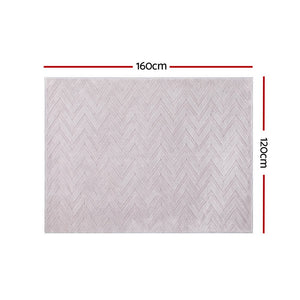 Floor Rugs | 120x160cm | Washable Area Mat | Large Carpet | Microfiber Ripple