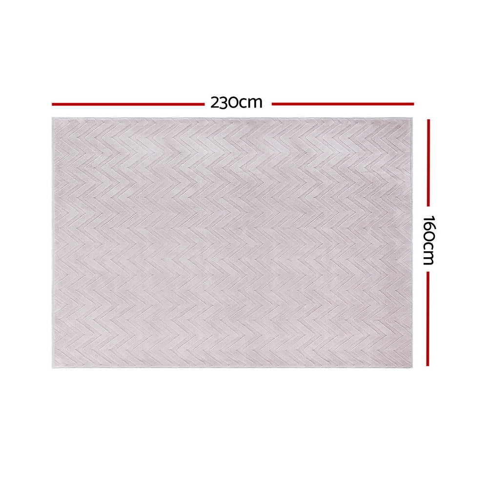 Floor Rugs | 160x230cm | Washable Area Mat | Large Carpet | Microfiber Ripple
