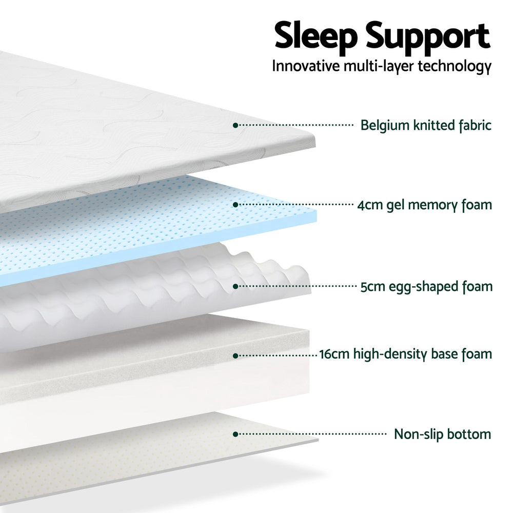 Giselle Bedding | Memory Foam Mattress | Bed Cool Gel | Non Spring | 25cm | Queen