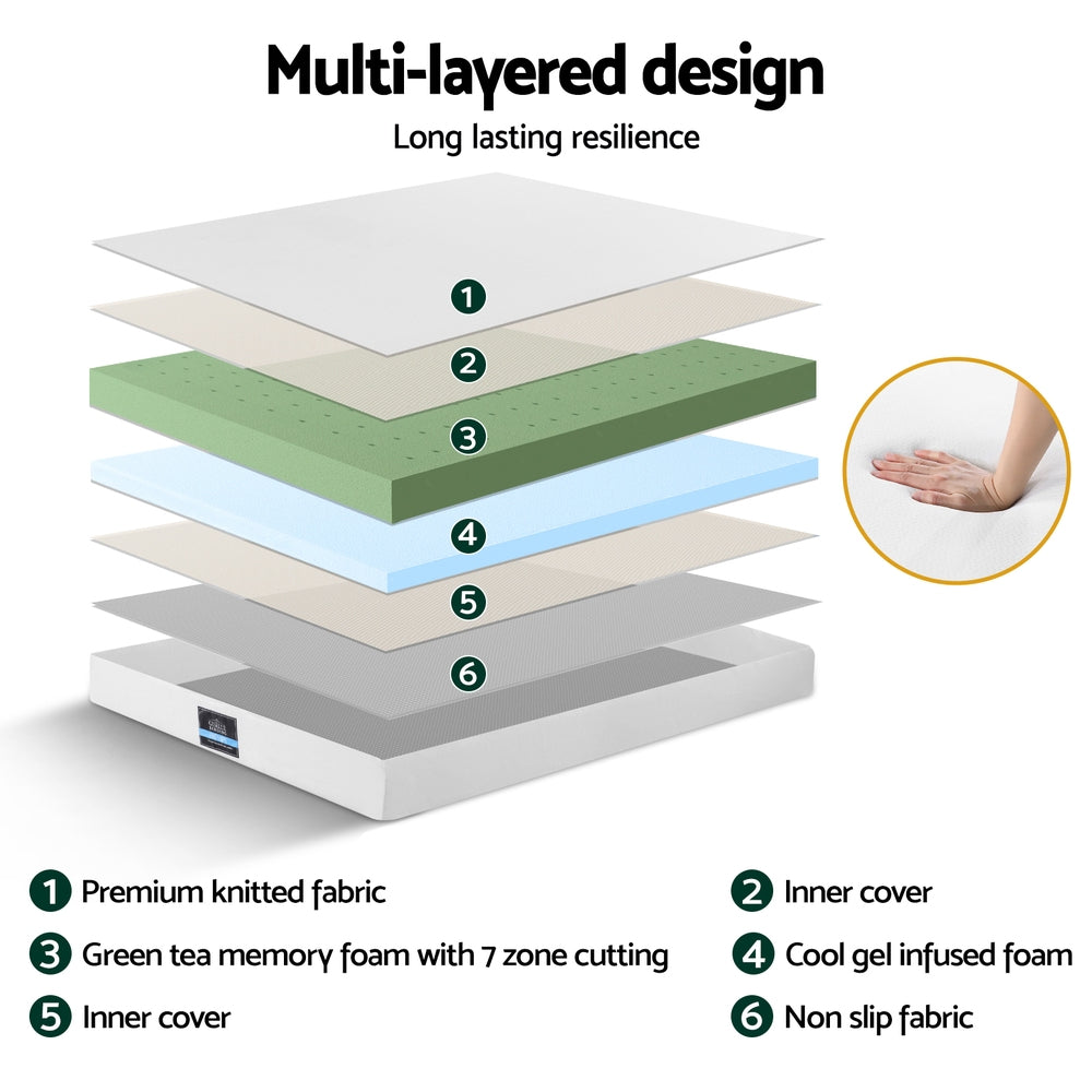 Memory Foam Mattress 20cm | Green Tea Infused | King Size Bed