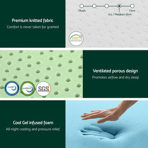 Memory Foam Mattress 20cm | Green Tea Infused | Queen Size Bed