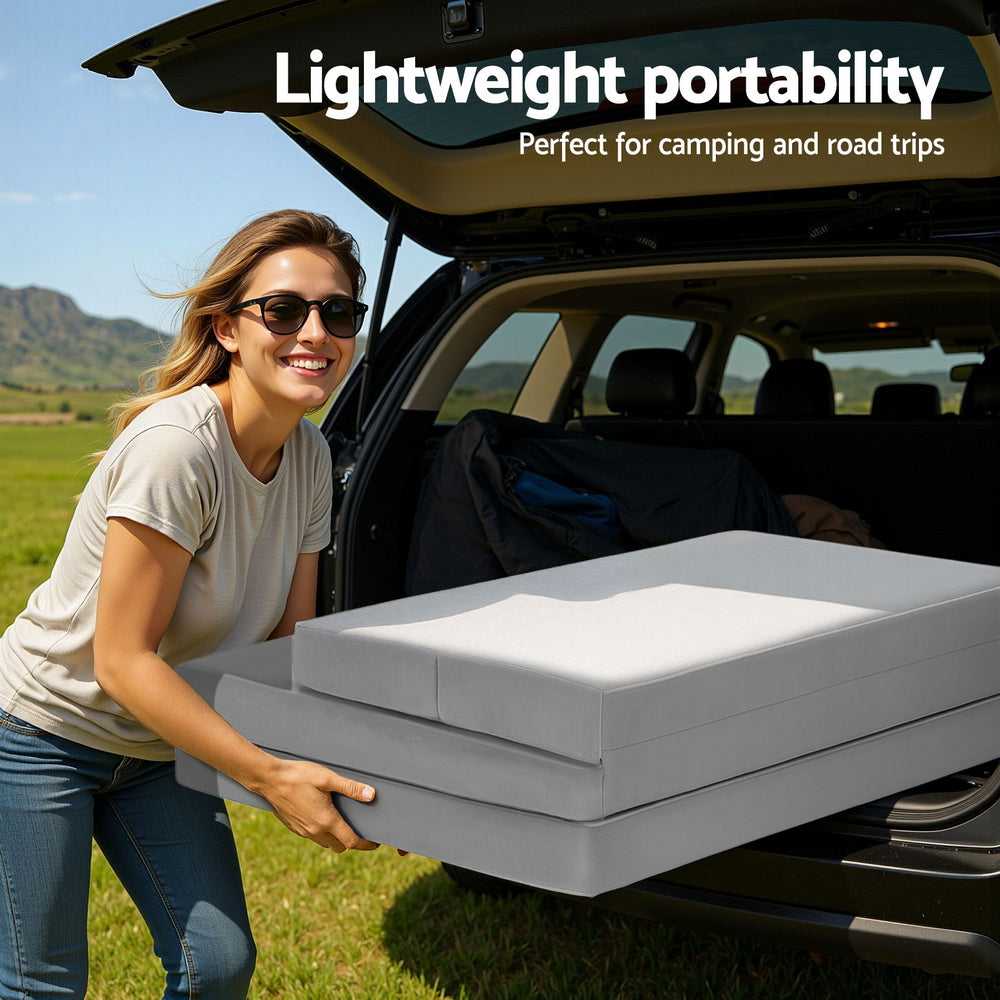 4-Fold Sofa Bed Mattress | Folding Sleeping Camping Cushion