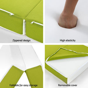 Bedding | Foldable Mattress | Folding Foam | Single | Green