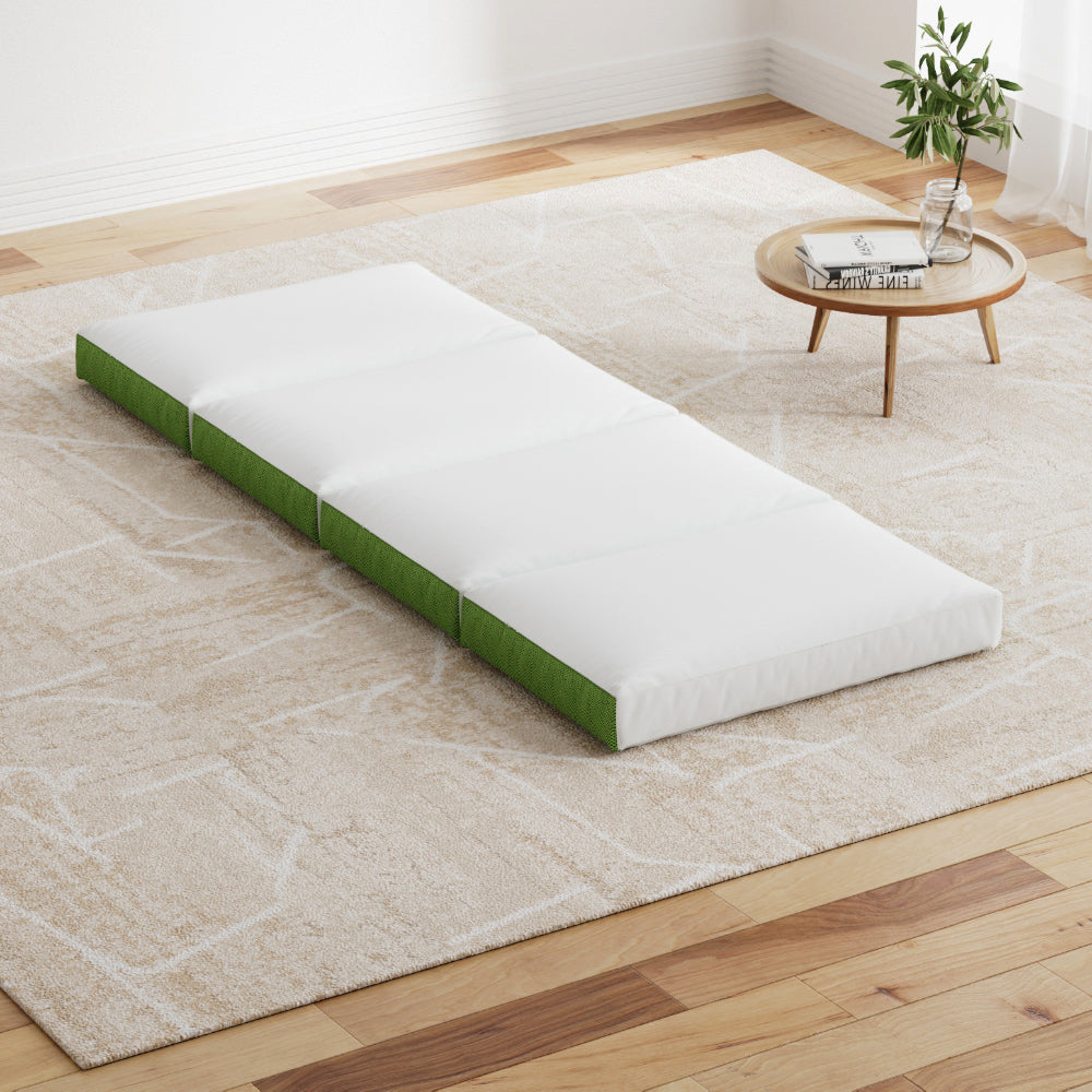 Bedding | Foldable Mattress | Folding Foam | Single | Green