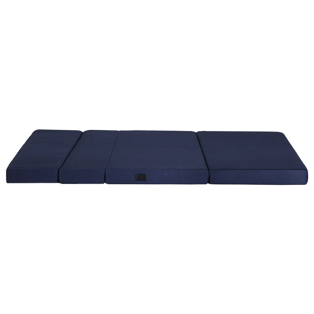 Foldable Foam Mattress | Blue | Portable Floor Mat | Double
