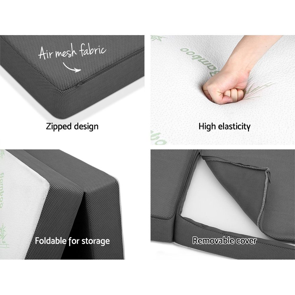 Bedding | Folding Foam Portable Mattress | Bamboo Fabric