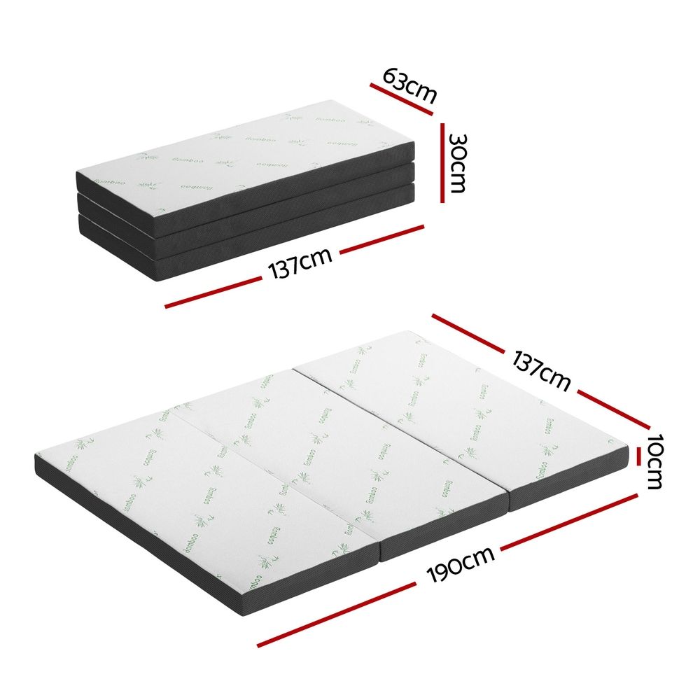 Bedding Foldable Mattress | Folding Foam | Double | Bamboo
