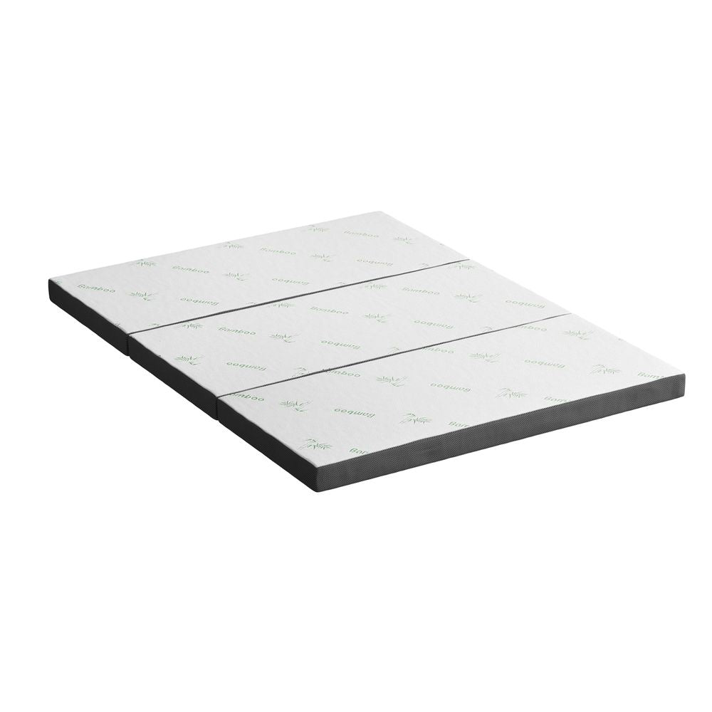 Foldable Mattress | Bamboo Fabric Folding Foam Mattress | Queen Size