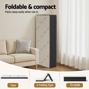 Foldable Mattress | Bamboo Fabric Folding Foam Mattress | Queen Size
