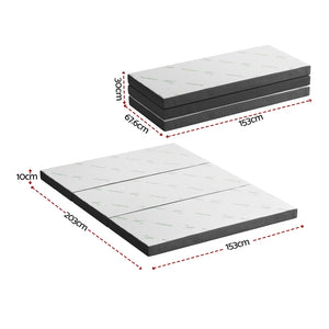 Foldable Mattress | Bamboo Fabric Folding Foam Mattress | Queen Size