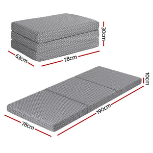 Tri-Fold Memory Foam Sofa Bed | Camping Cushion Mattress