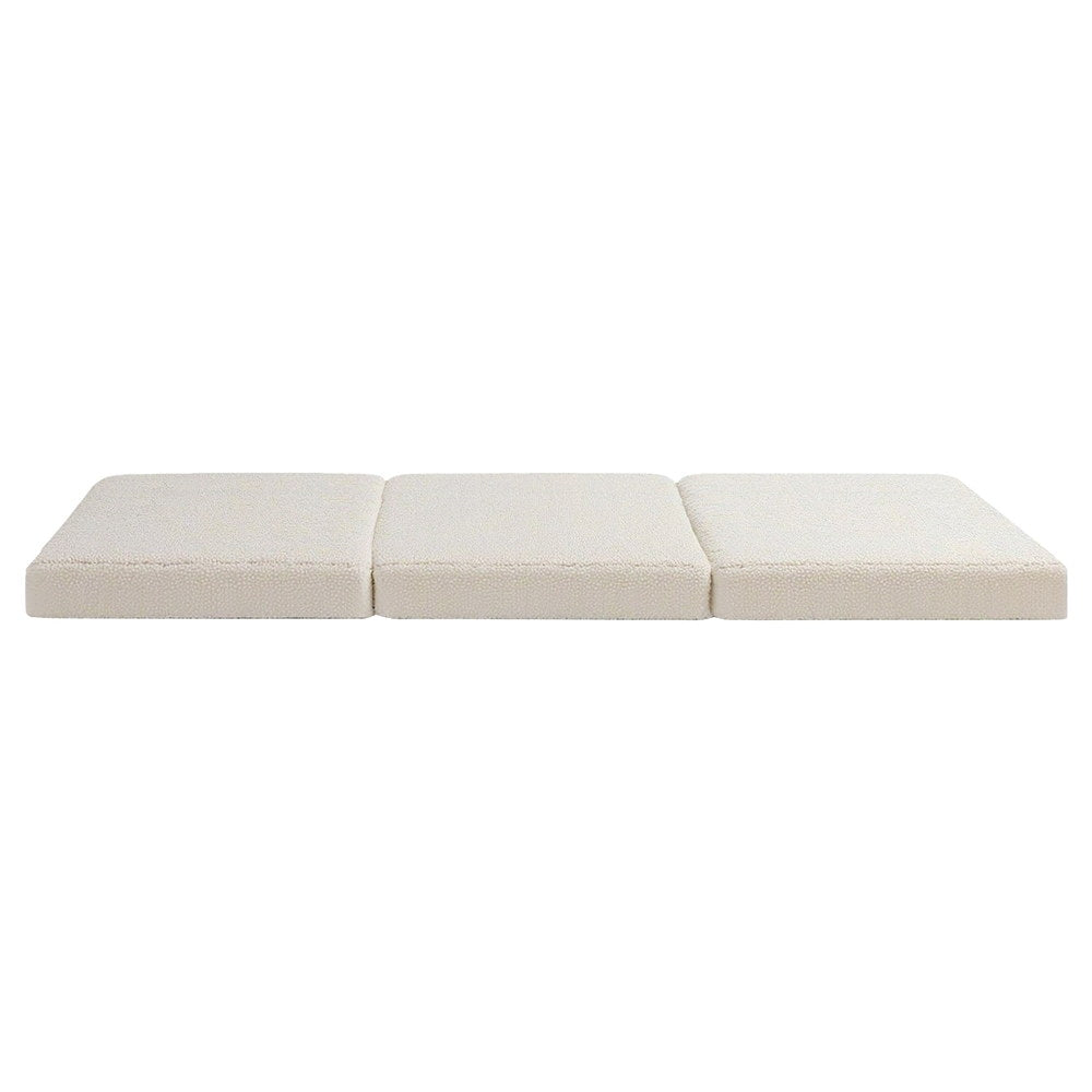 Tri-Fold Foam Mattress | Portable Foldable Floor Mat | Fleece