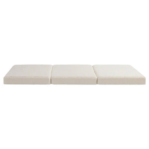 Tri-Fold Foam Mattress | Portable Foldable Floor Mat | Fleece