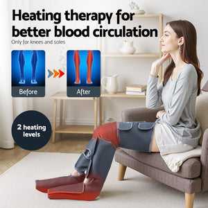 Livemor Foot Massager | Leg & Knee Massager with Air Compression, Heat & 3 Modes