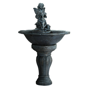Gardeon Solar Water Feature with LED Lights | Angel | 94cm