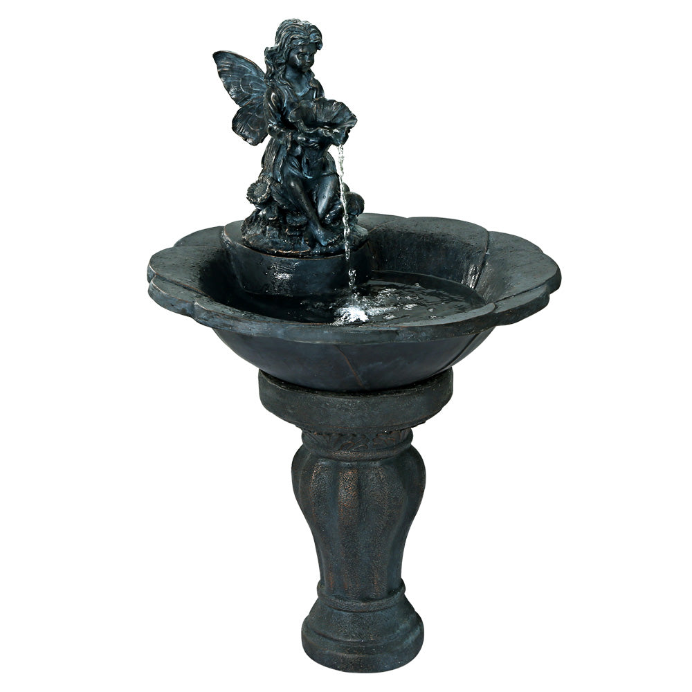 Gardeon Solar Water Feature with LED Lights | Angel | 94cm