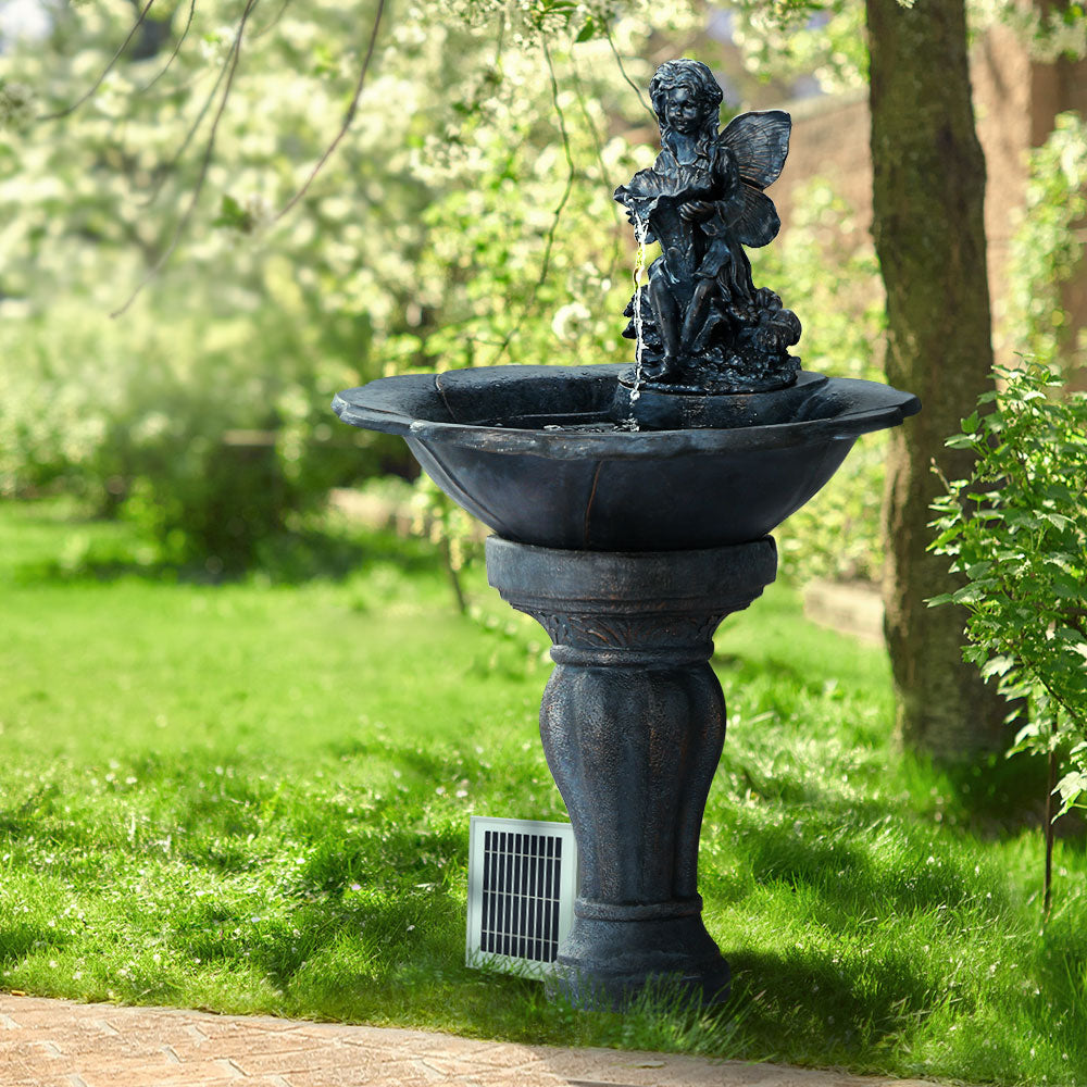 Gardeon Solar Water Feature with LED Lights | Angel | 94cm