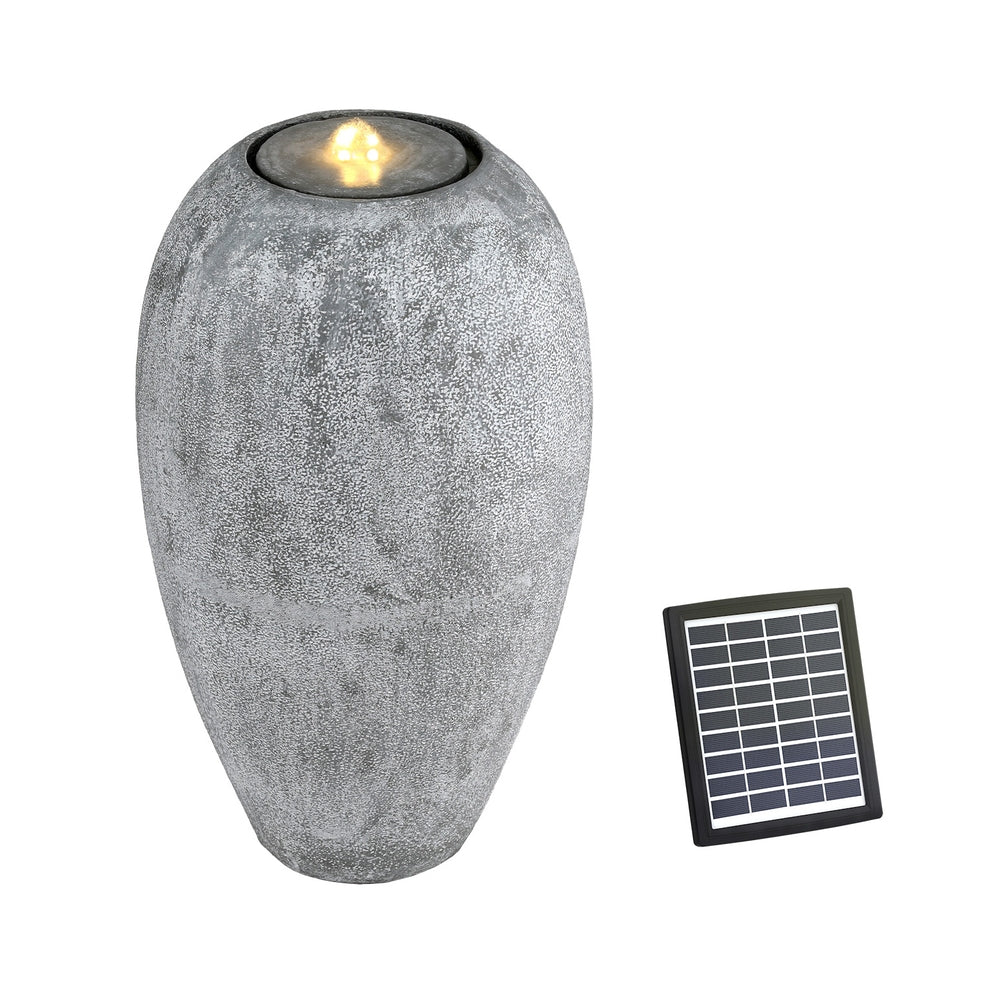 Gardeon Solar Fountain | Outdoor Water Feature with LED Lights | Beige