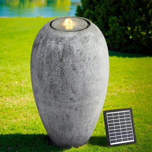 Gardeon Solar Fountain | Outdoor Water Feature with LED Lights | Beige