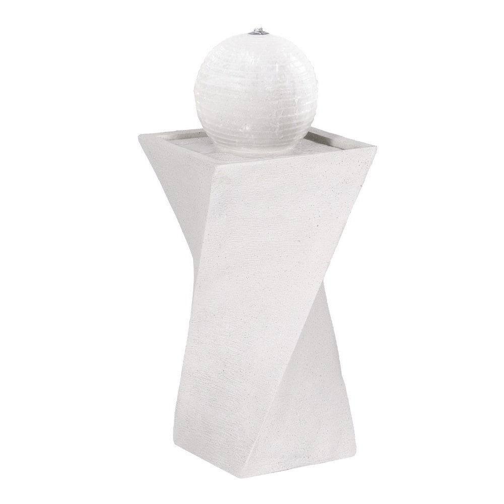Solar Fountain Water Feature | Bird Bath | Outdoor Garden | LED Lights Ball | 85CM