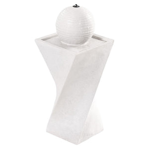 Solar Fountain Water Feature | Bird Bath | Outdoor Garden | LED Lights Ball | 85CM
