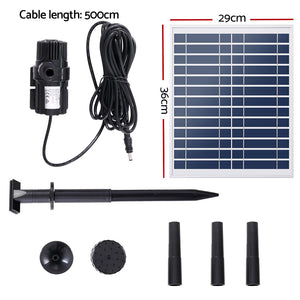 Solar Pond Pump | Submersible Water Fountain Kit | 9.8FT