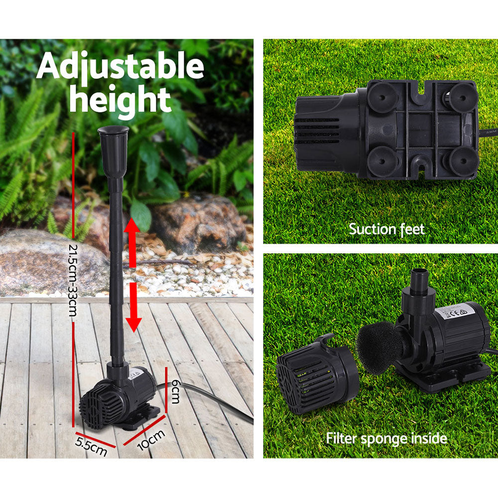 Solar Pond Pump | Submersible Water Fountain Kit | 9.8FT