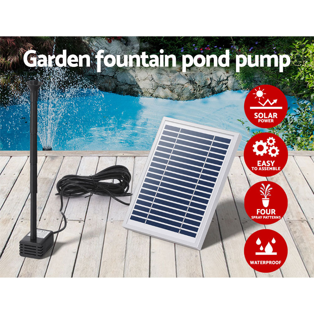 Solar Pond Pump | Submersible Water Fountain Kit | 4.4FT Height