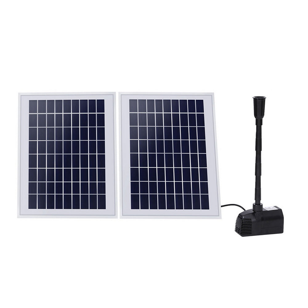Solar Pond Pump Kit | Submersible Fountain | Dual Panels | 1600L/H