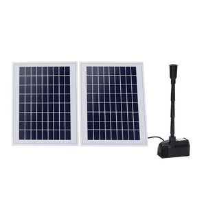 Solar Pond Pump Kit | Submersible Fountain | Dual Panels | 1600L/H