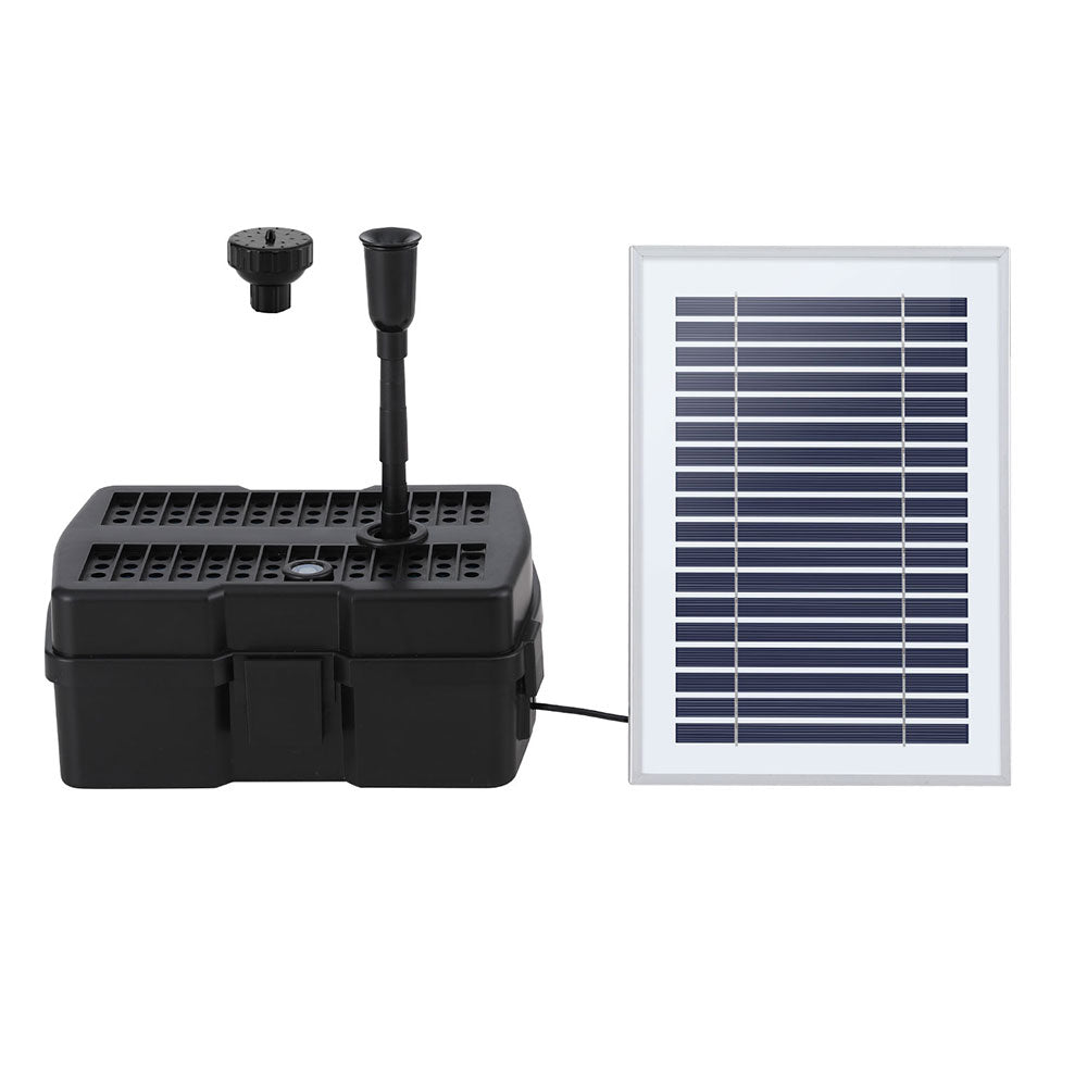 Solar Submersible Water Pond Fountain Pump | Filter Box | 4.6FT 470L/H