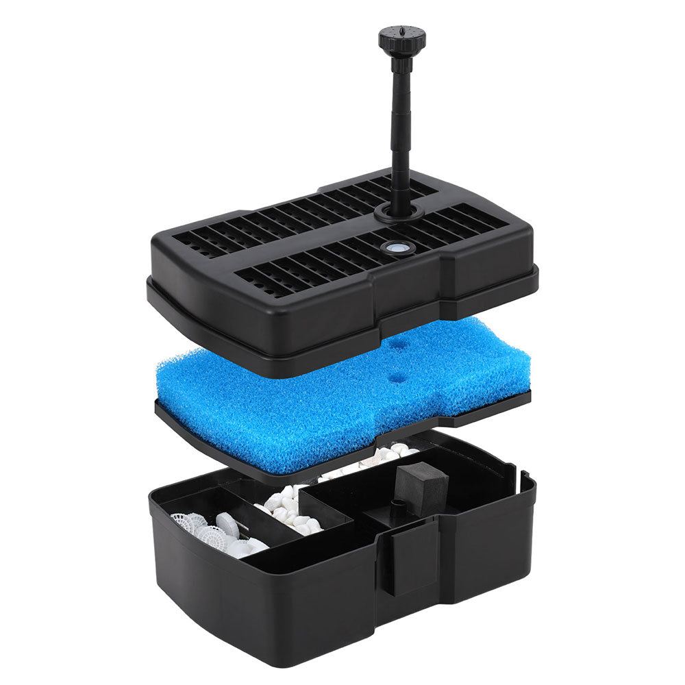 Solar Submersible Water Pond Fountain Pump | Filter Box | 4.6FT 470L/H