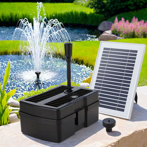 Solar Submersible Water Pond Fountain Pump | Filter Box | 4.6FT 470L/H