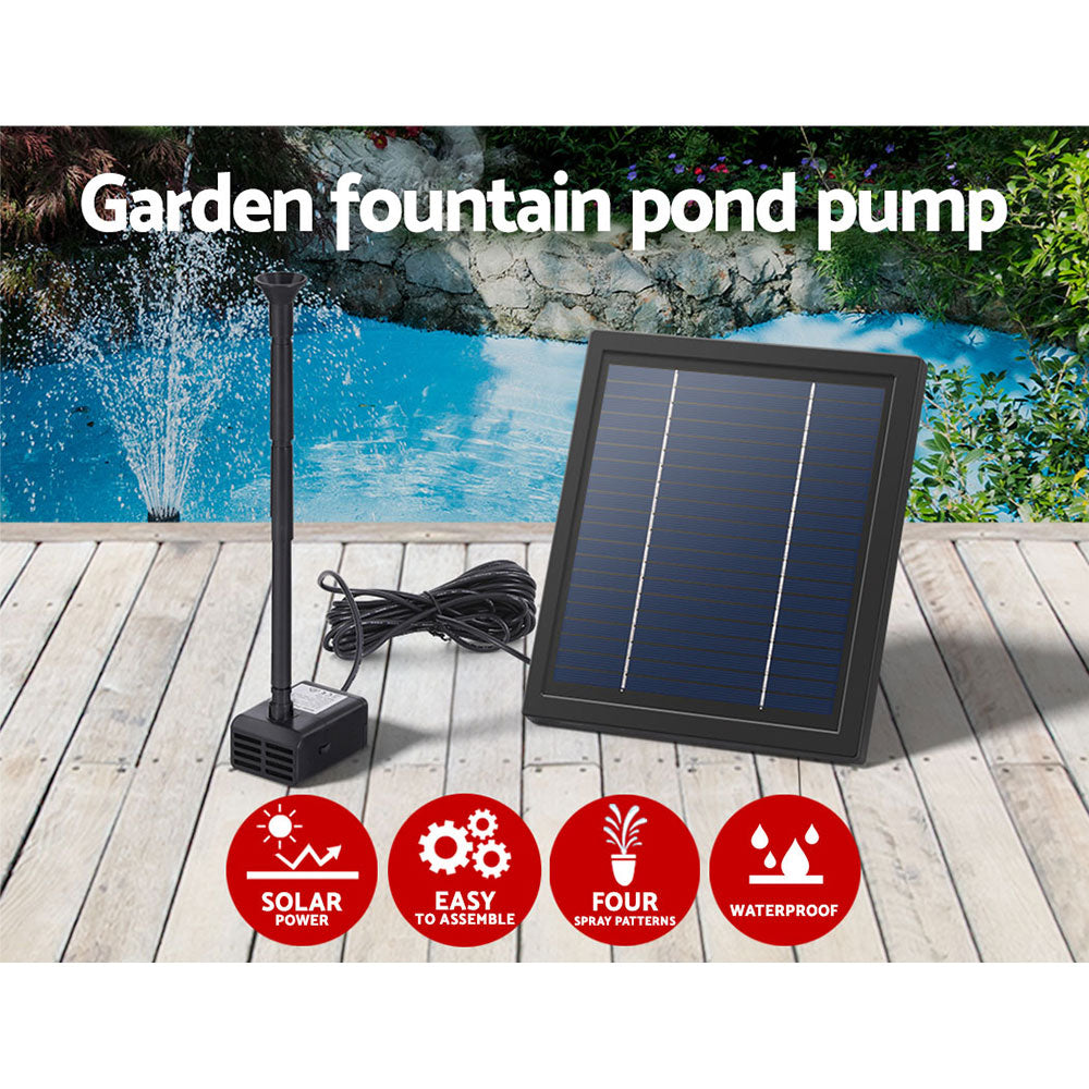 Solar Pond Pump | Submersible Water Fountain Kit | 6.1FT