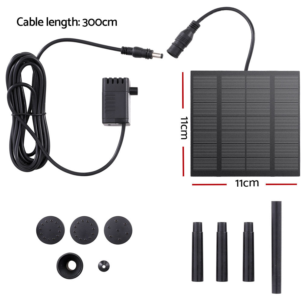 Solar Pond Pump | Submersible Water Fountain Kit | 2.6FT